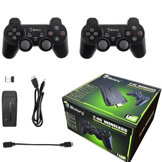 Consola Game Stick Blulory M8 con 2 Controles 10.000 Juegos Inalámbrico - Negro