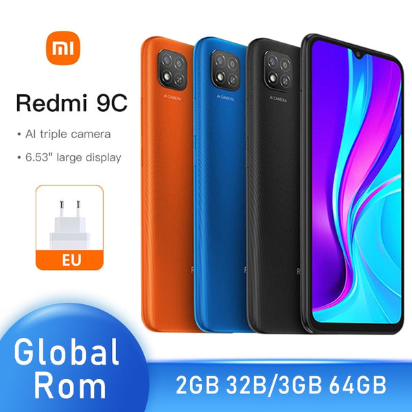 Global Version Xiaomi Redmi 9C 9 C 3GB 64GB Smartphone Helio G35 Octa Core  6.53 Display 13MP Rear Cameras 5000mAh Moblie Phone - AliExpress