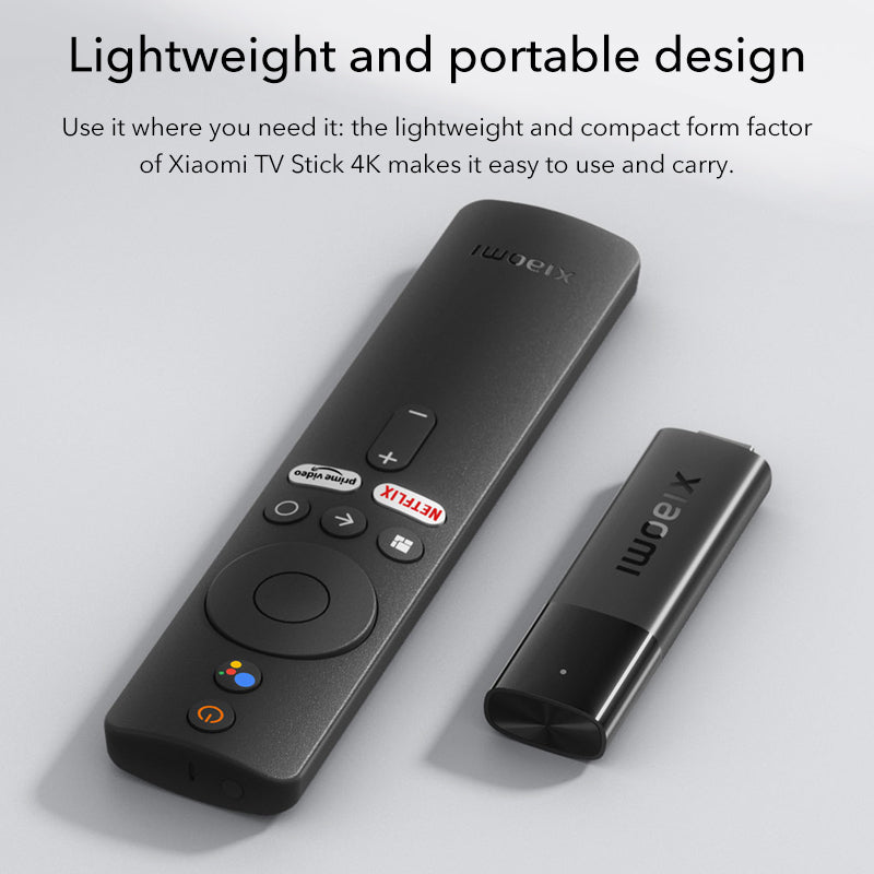  Xiaomi Mi TV Stick 4K Ultra HD Streaming Device, Android TV 11  with Google Assistant Voice Remote Control Streaming Media Player,  Chromecast Built-in, 2GB 8GB HDR/AV1/2.4G/5G WiFi/BT 5.2, 2022 Latest 