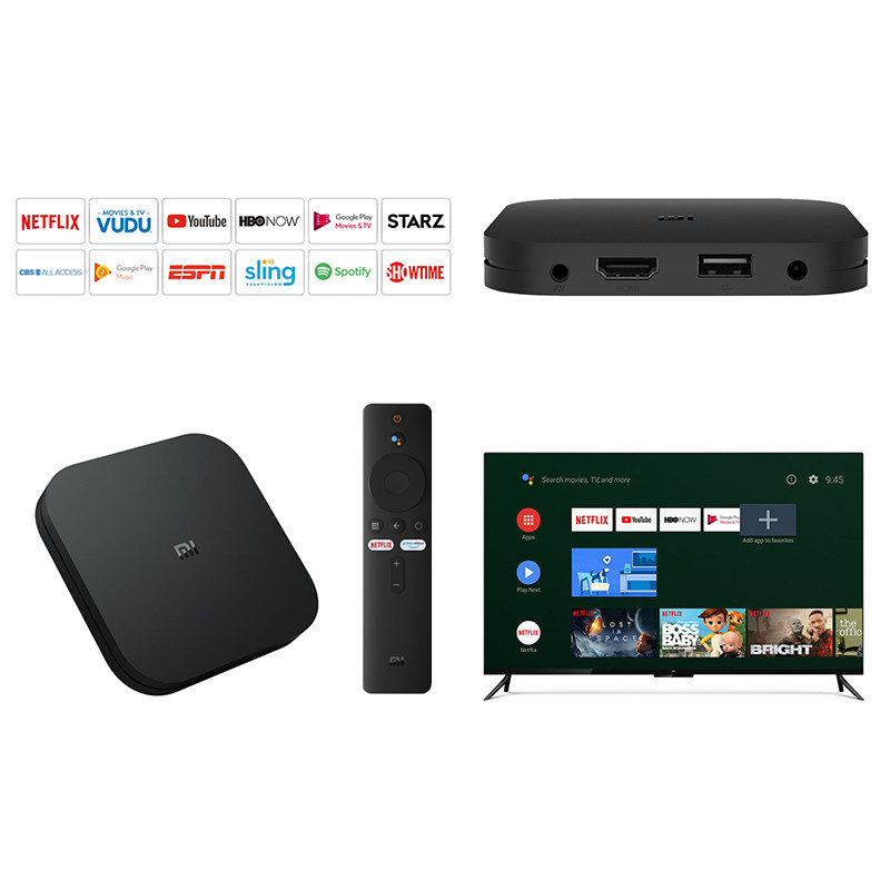 Xiaomi Mi Box S 4K Wireless Streamer Smart TV WiFi HDMI Streaming Media  Player